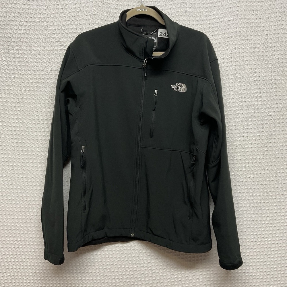 The North Face‎  Jacket Mens Large Black Softshell Full Zip Windbreaker